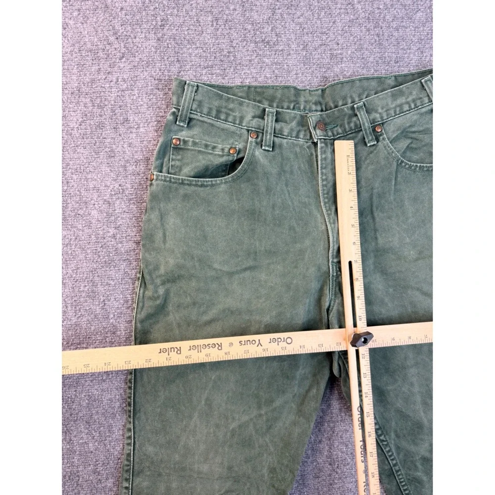 Vintage Levis 541 Jeans 34x32 Green Cotton Fade USA Made Sample Garment Mens 90s